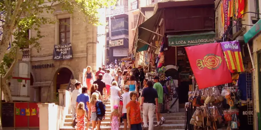 Einkaufsstraße auf Mallorca